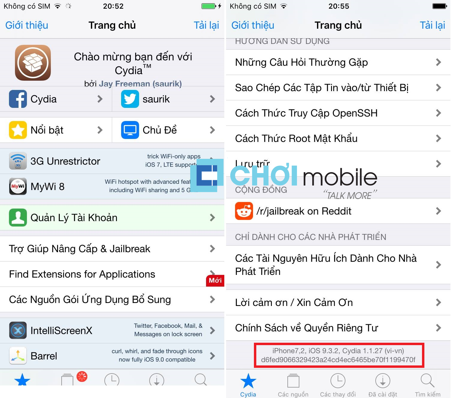 Jailbreak iOS 9.3.2 thành công - choimobile.vn.png